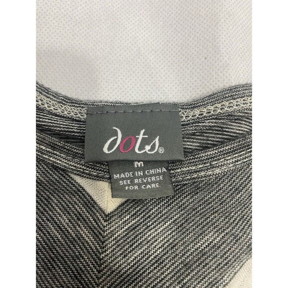 Dots Women Medium Gray And White Striped Blouse - Picture 7 of 8